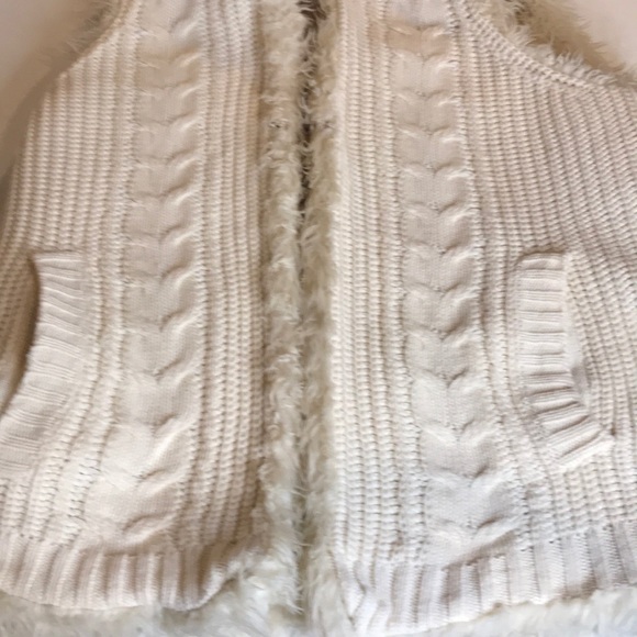 Umgee Reversible Vest Large Soft Sweater Cream - Picture 8 of 15